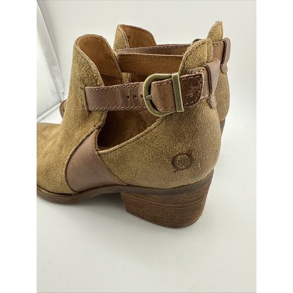 BORN Women's Size 6M Suede Leather Carin Boots TAN Ankle Bootie Buckle Strap NWT - Picture 7 of 14